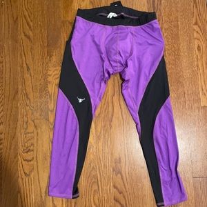 Matador meggings. Purple and black. Small.